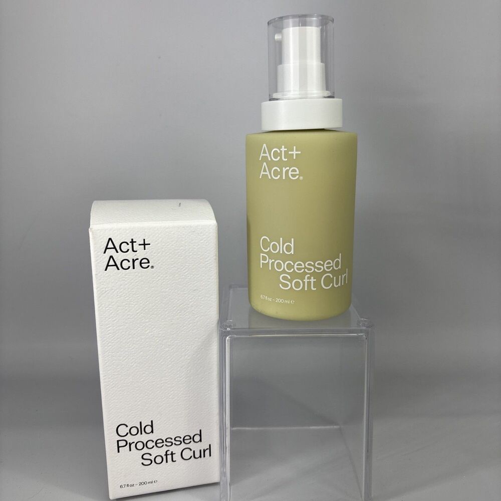 Act + Acre Cold Processed Soft Curl HTF Cream Define Hydrate 6.7 fl Oz NEW